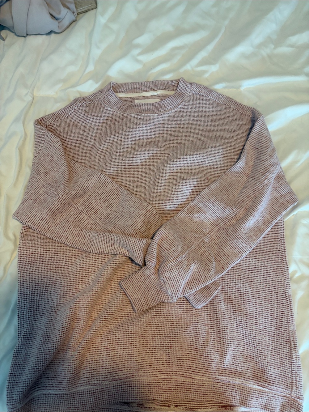 aerie Crewneck Sweater in Mauve Pink Heather